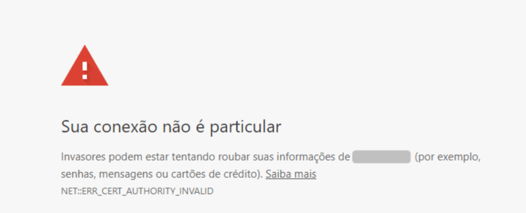 erro certificado ssl